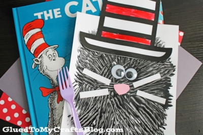 Fork Painted Cat In The Hat Craft Idea