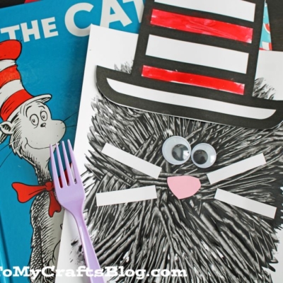 Fork Painted Cat In The Hat Craft Idea