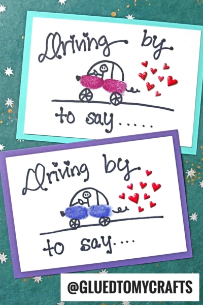 FINGERPRINT CAR CARD IDEA FOR KIDS