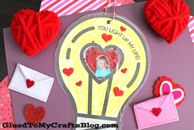 Valentine's Day Lightbulb Photo Ornament