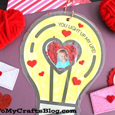 Valentine's Day Lightbulb Photo Ornament