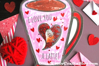 Valentine's Day Love You A Latte Photo Ornament Craft Idea For Kids