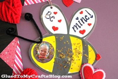 Valentine Bee Photo Ornament Keepsake