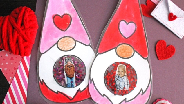 Valentine's Day Gnome Photo Ornament