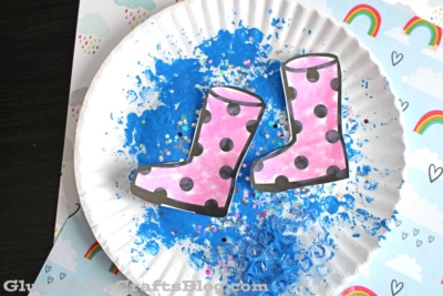 Paper Plate Rain Puddle Craft Idea For Kids