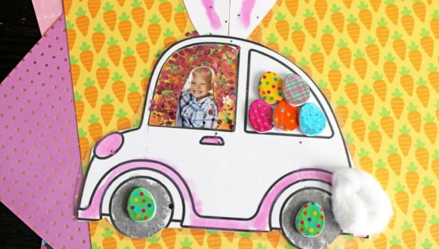 easter-bunny-car-photo-ornament-craft-idea-gluedtomycrafts