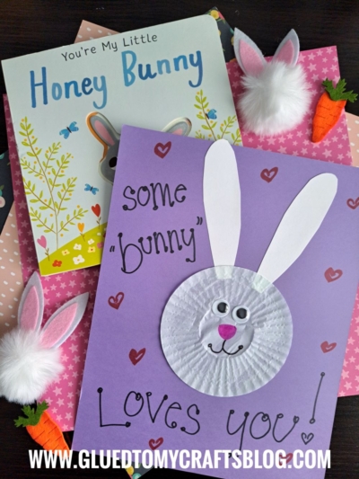 EASTER BUNNY CARD IDEA USING A CUPCAKE LINER