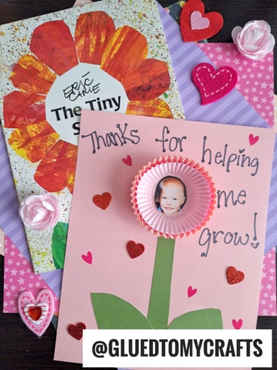 MUFFIN CUP LINER FLOWER CARD IDEA