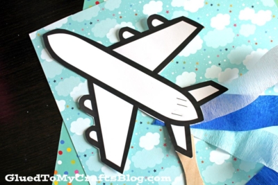 Crepe Paper Airplane Craft Idea For Kids