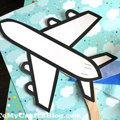 Crepe Paper Airplane Craft Idea For Kids