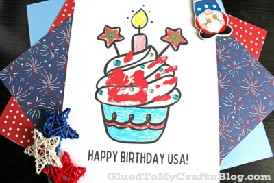 Handprint Happy Birthday USA Keepsake