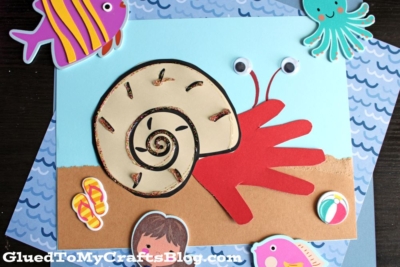 Handprint Hermit Crab Craft Idea