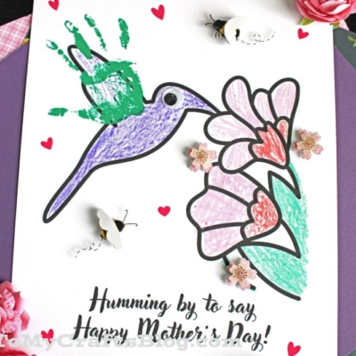 Handprint Hummingbird Keepsake