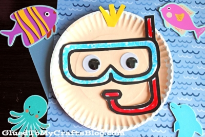 Paper Plate Snorkeling Craft Idea For Kids