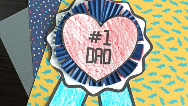 Cupcake Liner #1 Dad Badge Craft Idea