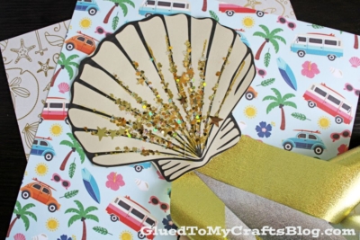 Crepe Paper Seashell Wand Craft Idea For Kids
