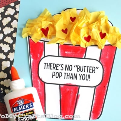 Tissue Paper Popcorn - There's No BUTTER Pop Than You Card
