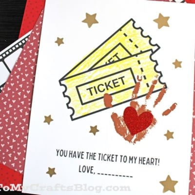 Handprint "Ticket To My Heart" Keepsake