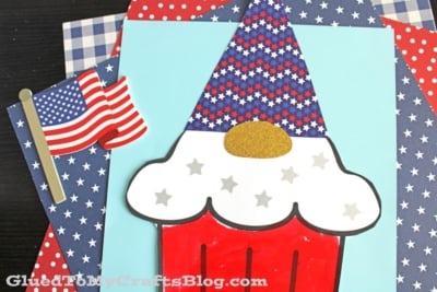Patriotic Cupcake Gnome Craft Idea For Kids