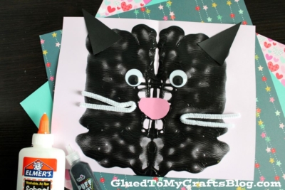 Paint Splat Cat Craft Idea For Kids