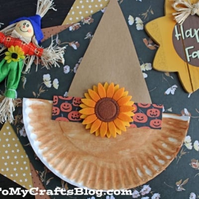 Paper Plate Scarecrow Hat Craft Idea For Fall