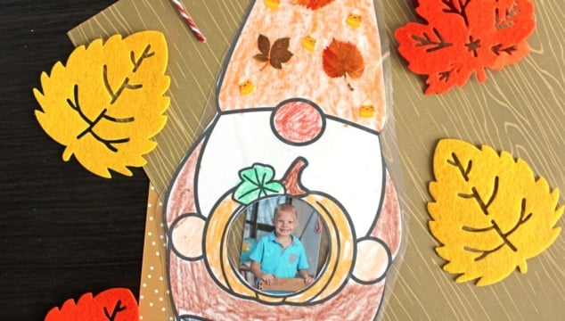 Fall Gnome Photo Ornament