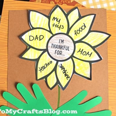 Sunflower Thankful Craft For Kids