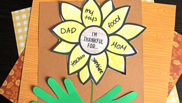Sunflower Thankful Craft For Kids