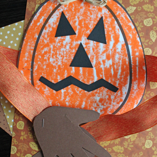 Handprint Jack-O-Lantern Pumpkin Hug