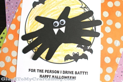 Handprint "Batty" Keepsake Craft Idea For Halloween