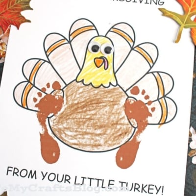 Footprint Turkey Keepsake Printable