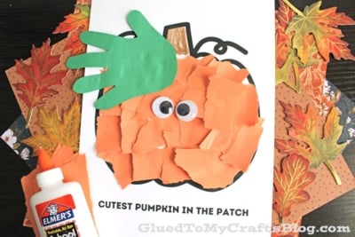 Torn Paper Pumpkin Craft Idea For Fall