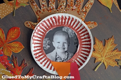 Paper Plate Turkey Picture Frame Craft Idea
