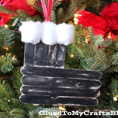Popsicle Stick Santa Boot Ornament