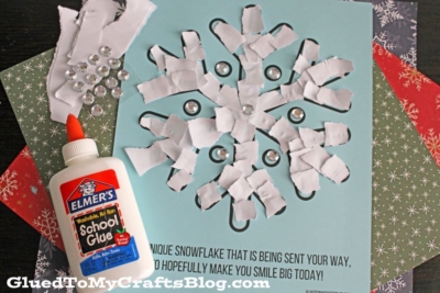 Torn Paper Snowflake Craft Idea For Winter