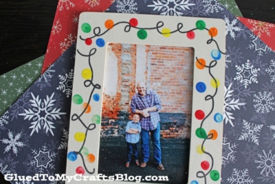 Fingerprint Christmas Light Picture Frame