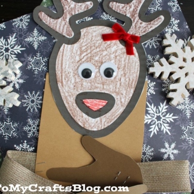 Handprint Reindeer Hug Keepsake Craft Idea