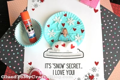 Cupcake Liner Snow Globe Card - It's Snow Secret