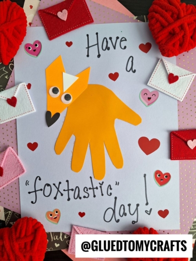 HANDPRINT FOX KEEPSAKE CRAFT IDEA