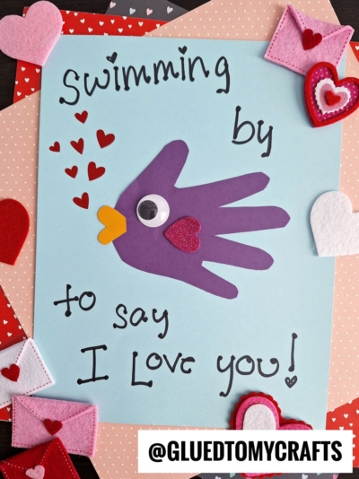 HANDPRINT FISH CARD FOR VALENTINE'S DAY
