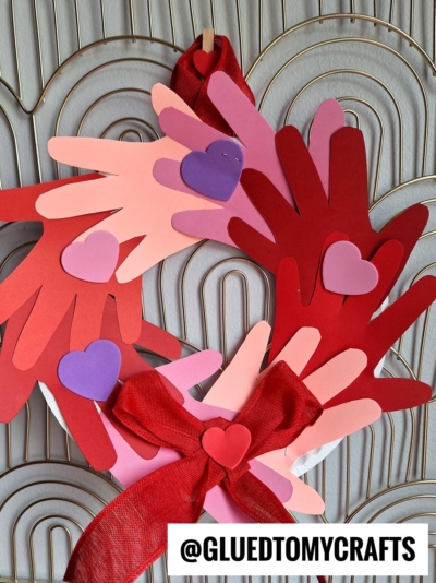 HANDPRINT VALENTINE'S DAY WREATH