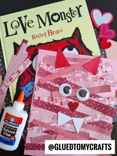 PAPER STRIP LOVE MONSTER CRAFT IDEA