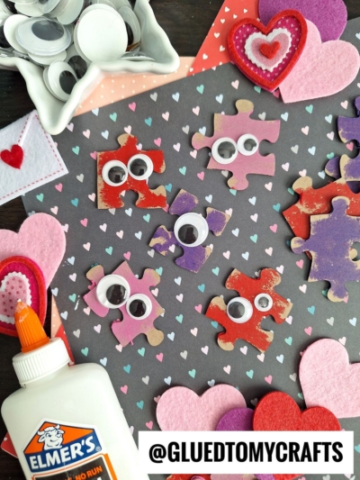 UPCYCLE OLD PUZZLE PIECES TO MAKE LOVE MONSTERS