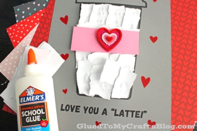 Torn Paper "Love You A Latte" Craft Idea For Kids