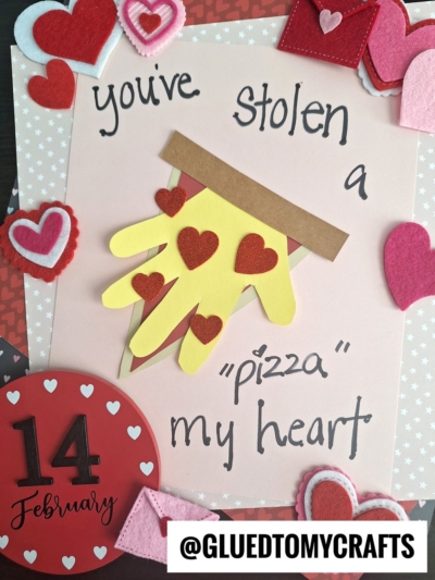 HANDPRINT PIZZA - YOU'VE STOLEN A PIZZA OF MY HEART KEEPSAKE