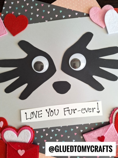HANDPRINT RACCOON KEEPSAKE IDEA - LOVE YOU FUR-EVER