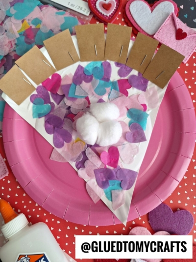 PAPER PLATE VALENTINE'S DAY PIE CRAFT IDEA