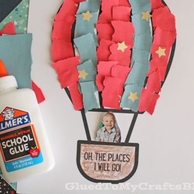 Torn Paper Hot Air Balloon Example Image