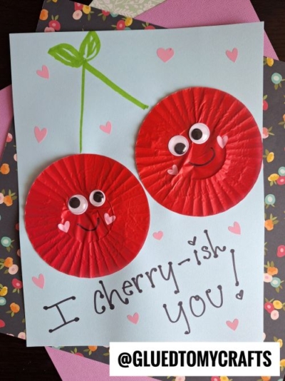 CUPCAKE LINER CHERRY CARD