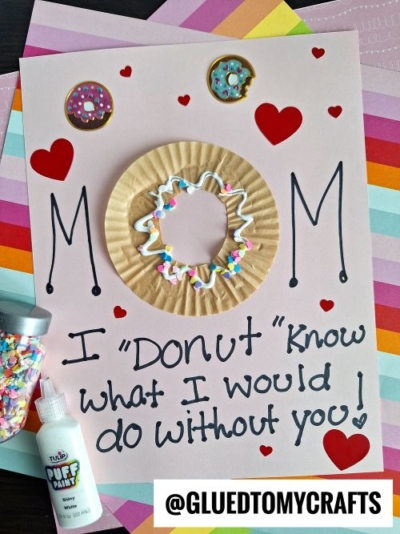 CUPCAKE LINER DONUT CARD FOR MOTHER'S DAY